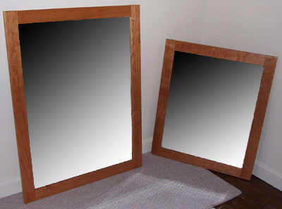 solid cherry Shaker styled mirrors