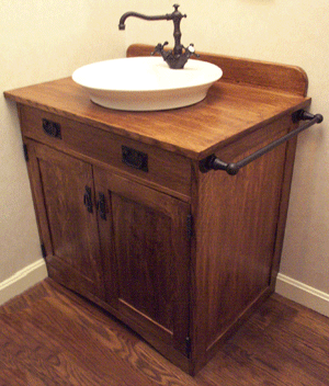 Mission Styled Oak Bathroom Vanity